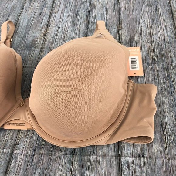 Thirdlove Classic Contour Uplift Taupe Plunge Bra NWT size 46C Mesh Trim - Picture 3 of 10